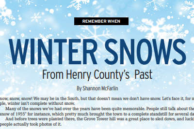 REMEMBER WHEN: WINTER SNOWS From Henry County’s Past