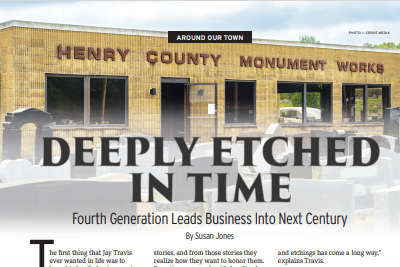 AROUND OUR TOWN: Deeply Etched in Time; Fourth Generation Leads Business Into Next Century